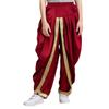 Kids Boys Halloween Dhoti Pants: Satin Indian Style Trousers with Elastic Waist, Draped Baggy Fit for Theme Party & Ball