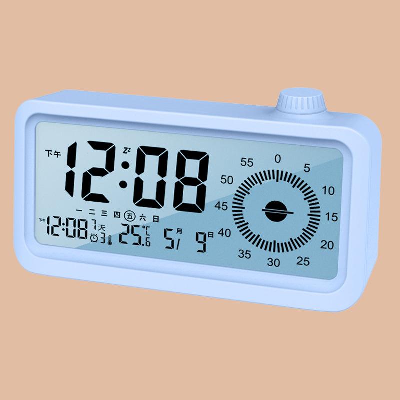 Visual Timer Simple Alarm Clock Three Sets of Alarm Clocks, Luminous Dual Display Countdown Timer Children's Alarm Clock 2318