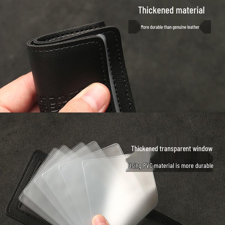 Men's 2025 Style Two-in-One Motor Vehicle License Leather Cover and Card Holder