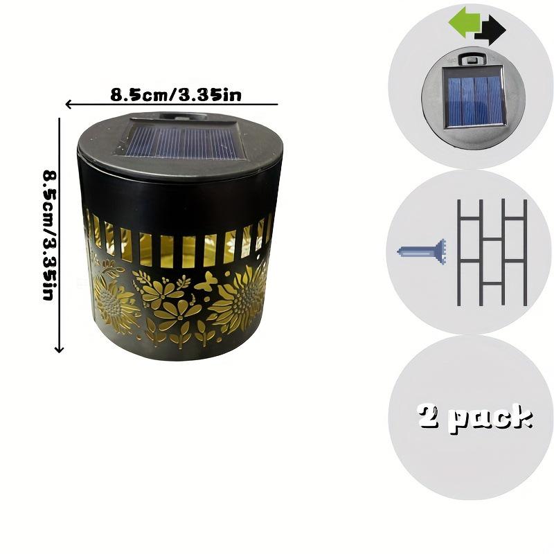 Cross Solar Mandala Sunflower Outdoor Wall Lamp Garden Decoration