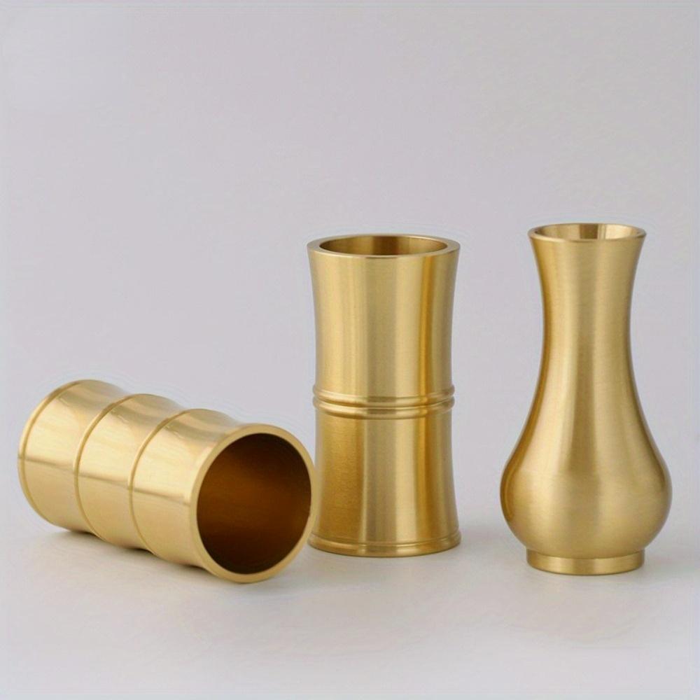 Kupfer Räucherflasche Räuchergefäß Handwerk Bambusvase Räucherflasche Messing Aufbewahrungsflasche Zeremonie Tee Ornamente