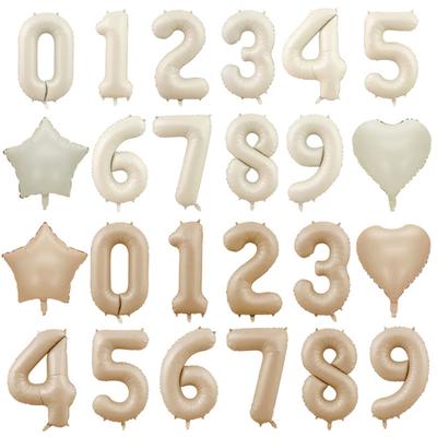 1 Set Number Balloons Inflatable Eye-catching Decorative High Glossy Wide Application Scene Layout Celebrative 42 Inch Anniversary Party Foil Balloon