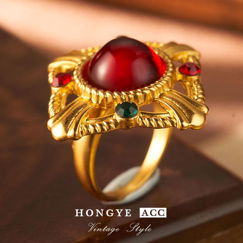 

Ретро кольцо с ромбом и бриллиантом - Геометрический не выцветающий стиль середины века, Ювелирные изделия высокого класса One Size