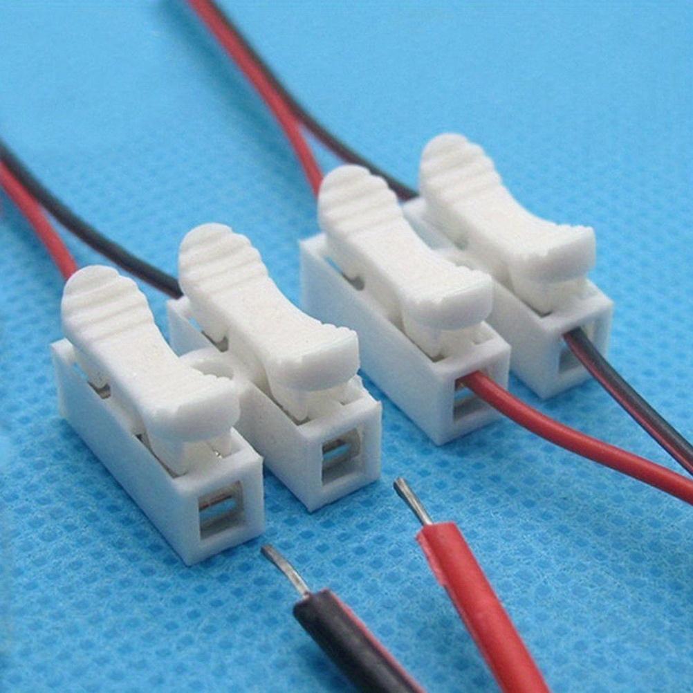 CH-2 Quick Splice Wire Connectors - Durable Spring Terminals for Easy & Safe Cable Connection, White