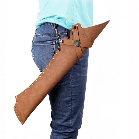 PU Leather Arrow Quiver Archery Bag( Brown Black) Retro Hunting Accessories For Outdoor Shooting 5