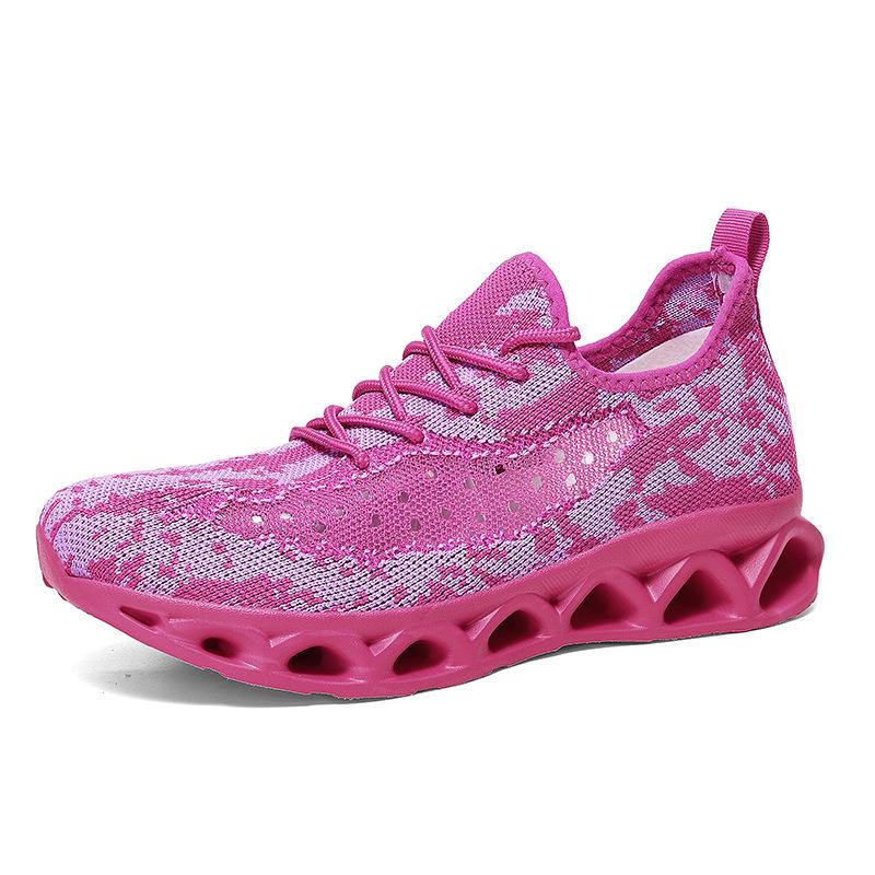 New hollow twist thick-soled fly-woven mesh, light and breathable casual sports couple shoes, men's and women's four-season shoes