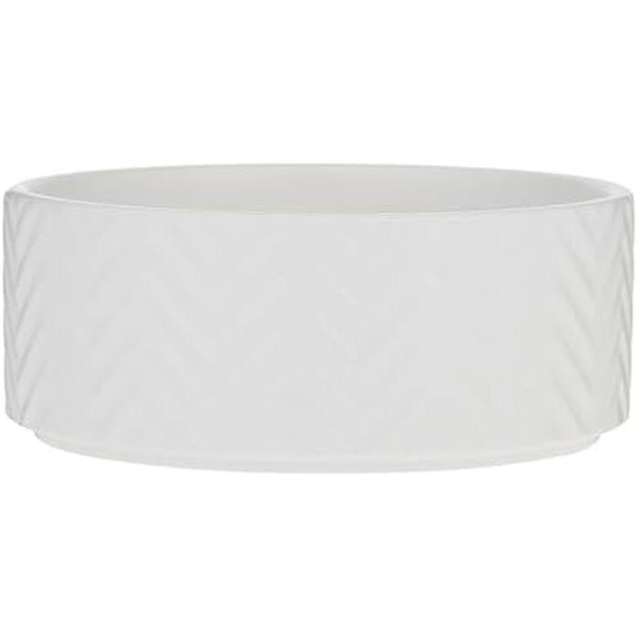 Mangeoire - TRIXIE - 0,9 l - Céramique - Intérieur - Blanc