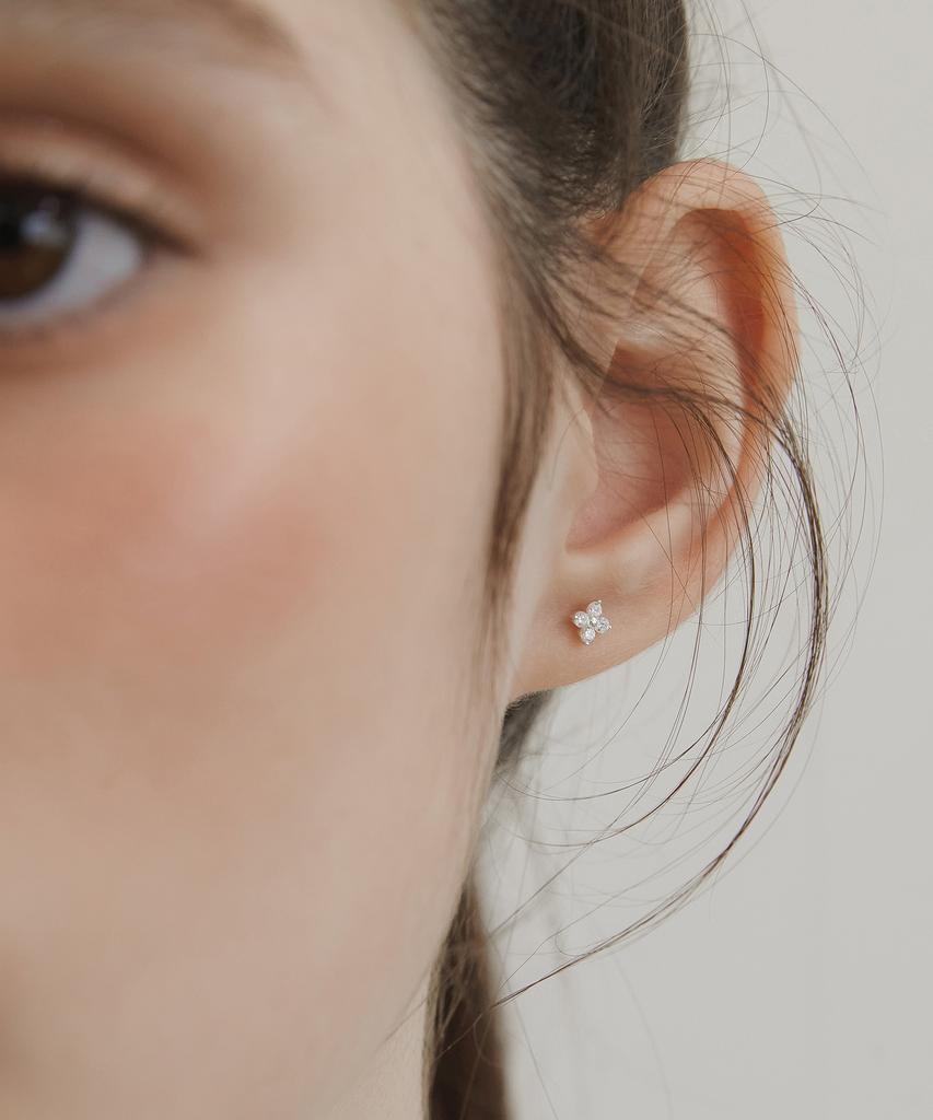 Tatiana (Silver 925) Petit Fleur Earrings Ec3144