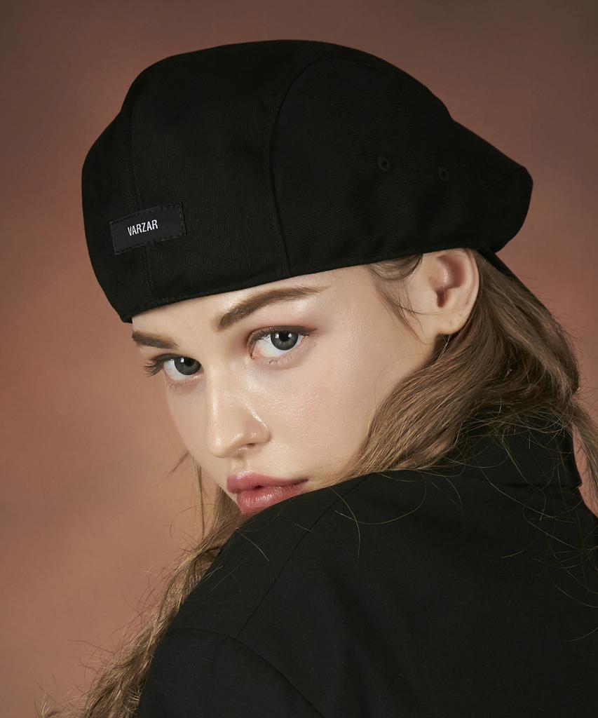 Bajal Retro Label Beret Black