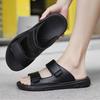 New Men Slippers Black Platform Slip On Massage Sandals Home Light Slippers Summer Citywalk Beach Holiday Sandal Shoes Sandalias