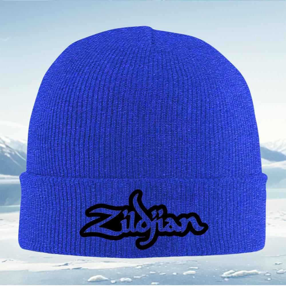 Zildjian Cymbal Logo Brand Name Men Women Unisex Knitted Hat Beanie Pullover Cap Winter Thermal Warm Christmas Outdoor Cycling H