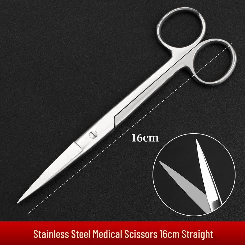 Stainless Steel Ophthalmic Surgical Scissors - Straight/Bent Tip, Sharp for Suture Removal