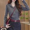 Women's Loose-Fit Hooded Knitwear Sweater - New Autumn 2025 Korean Style