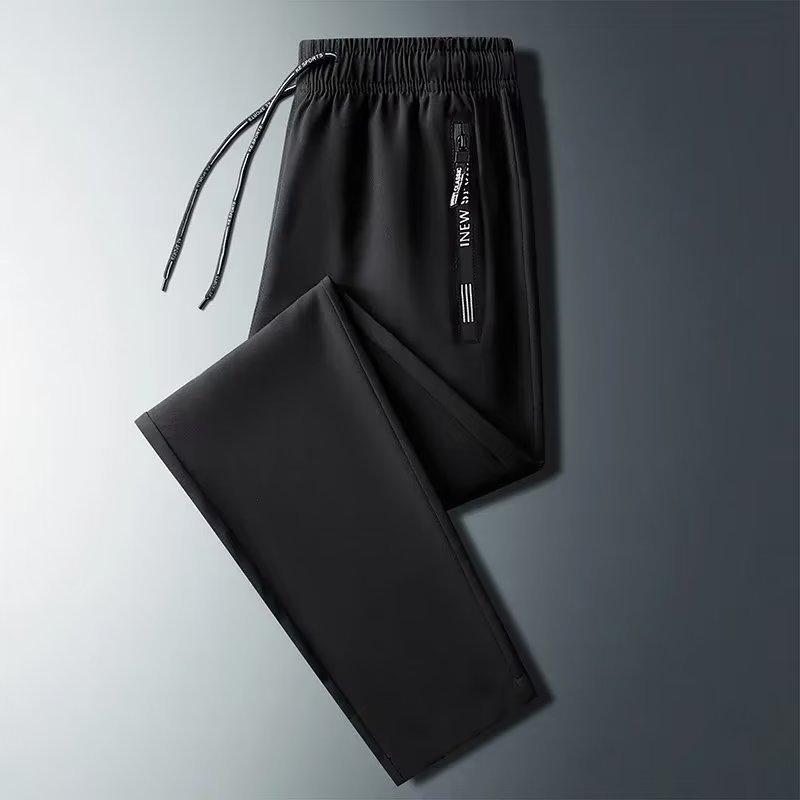 Sweatpants Men's Autumn and Winter New Fleece Thickened Large Size Zipper Casual Pants