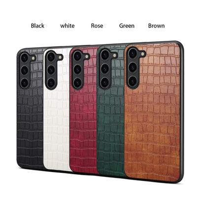 Crocodile Skin Texture Phone Case for Samsung Galaxy S25Ultra - PC+ Faux Leather Shockproof Creative Cover On Samsung