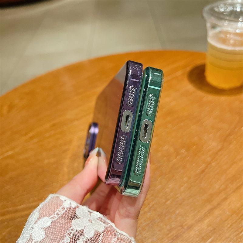 Luxury High-quality Magnetic Suction Wireless Charging HD Through-solid Color Phone Case Suitable for iPhone 14 13 12 11 Pro Max Anti-fall Cases
