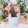 Easter Bunny Basket Flower Empty Portable, Decoration, Egg Wedding