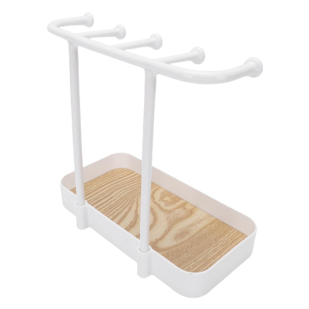 Jewelry Stand with Wooden Tray Jewelry Hook for Necklace Bracelets Ear s Keys Watches