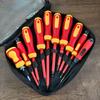 10-in-1 Insulated Electrician Screwdriver Set: Magnetic Phillips & Flathead, High Voltage Resistant for Home Use