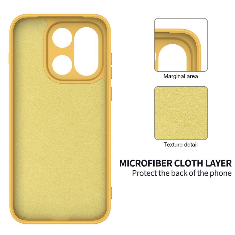 For OnePlus 15 Case Soft Premium Liquid Silicone Strap Cover with Flocking inside for One Plus 15