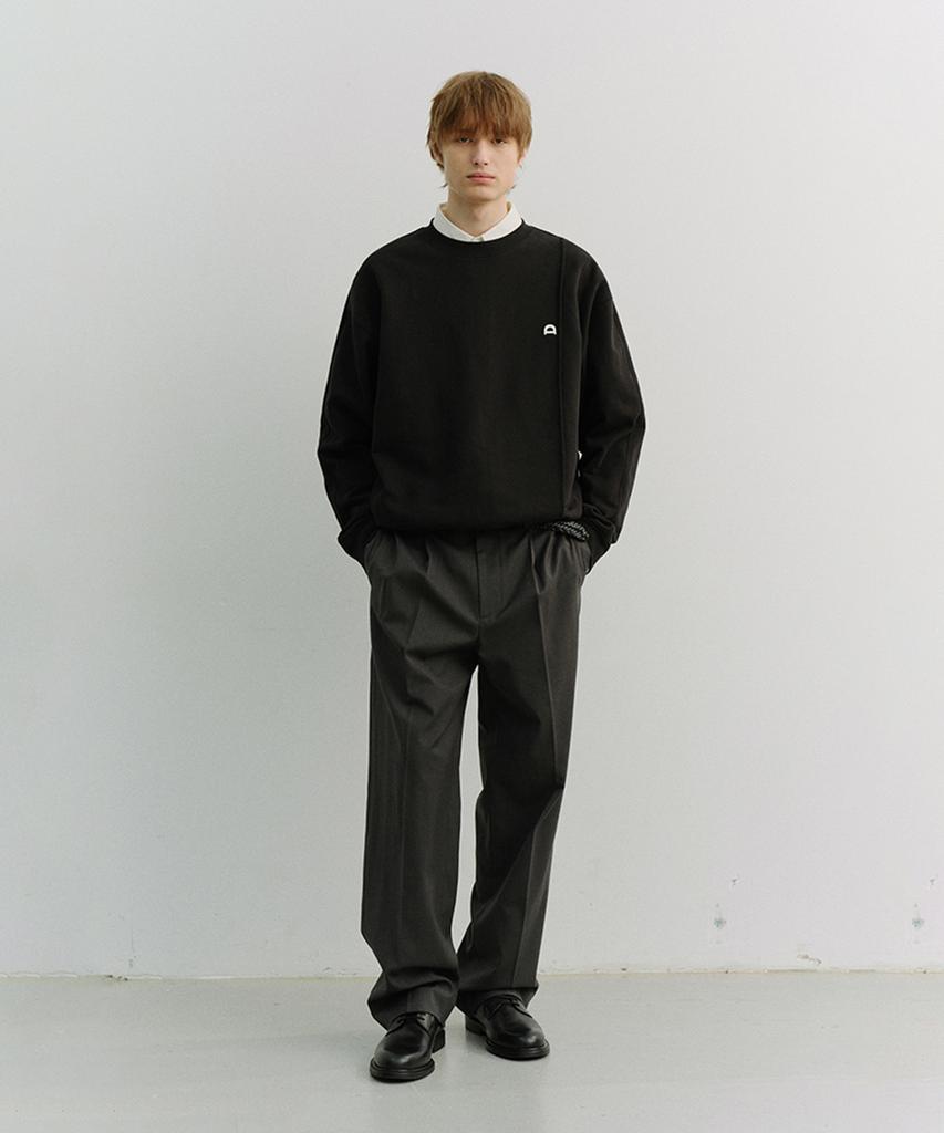 Deonseuteupomaen Dunst Logo Crease Sweatshirt_Unisex_Udts6A103_Black