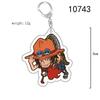 Acrylic Key Chain for One Piece Monkey D. Luffy Franky Trafalgar Law Bepo Nico Robin Acrylic Key Buckle Anime Peripheral Pendant