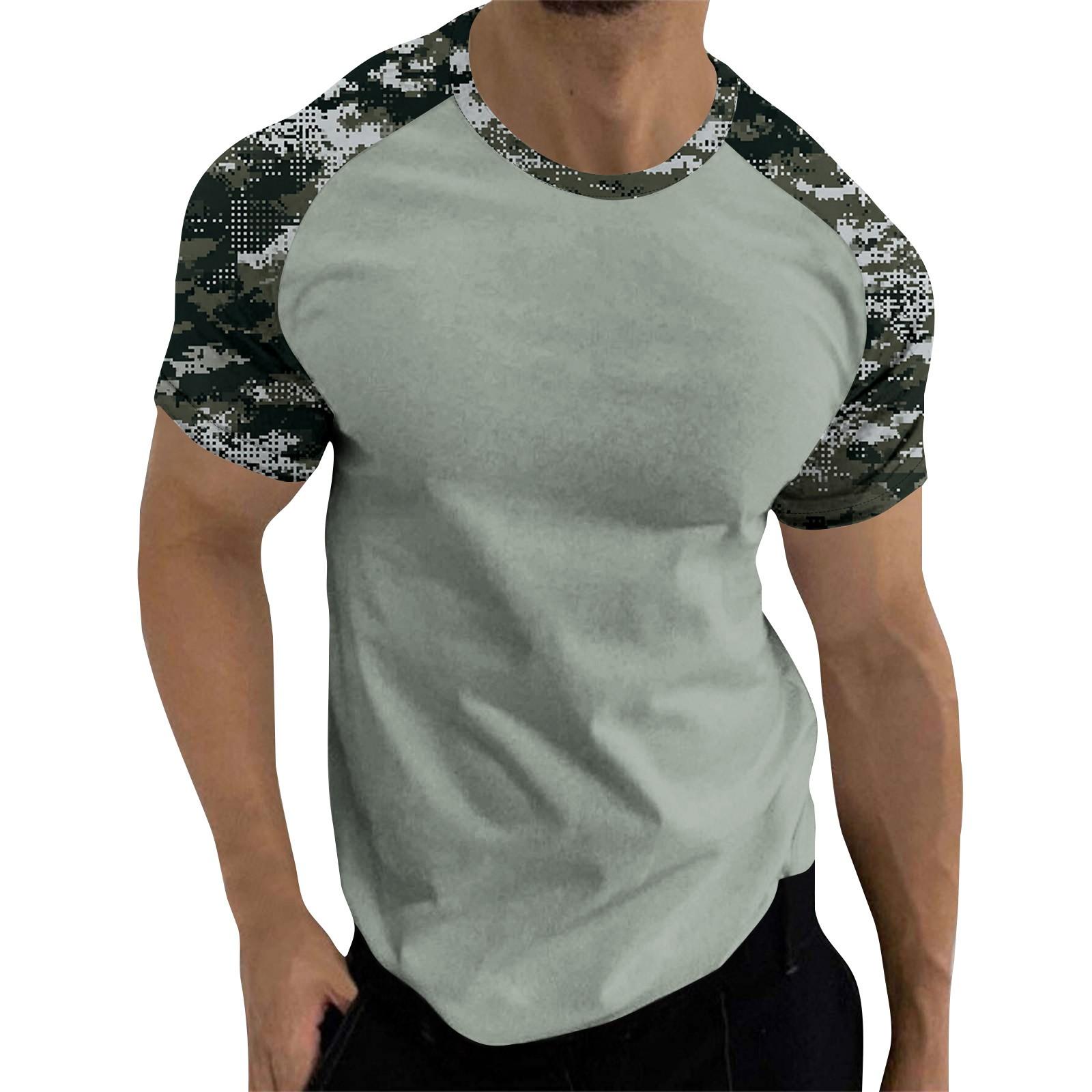 

Мужской топ с короткими рукавами реглан с принтом в стиле камуфляж L армия зеленый