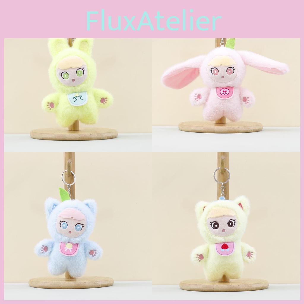 Bunny Transformative Plush Keychain Cartoon Dress Up Rabbit Toy And Keyring