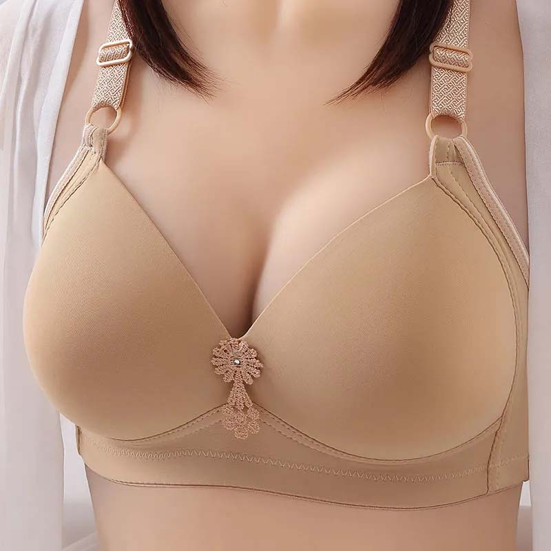 

Тонкий женский бюстгальтер, однотонный, простой, повседневный, удобный, непровисающее нижнее белье без стального кольца, большой бюстгальтер, легкий, дышащий 40/90