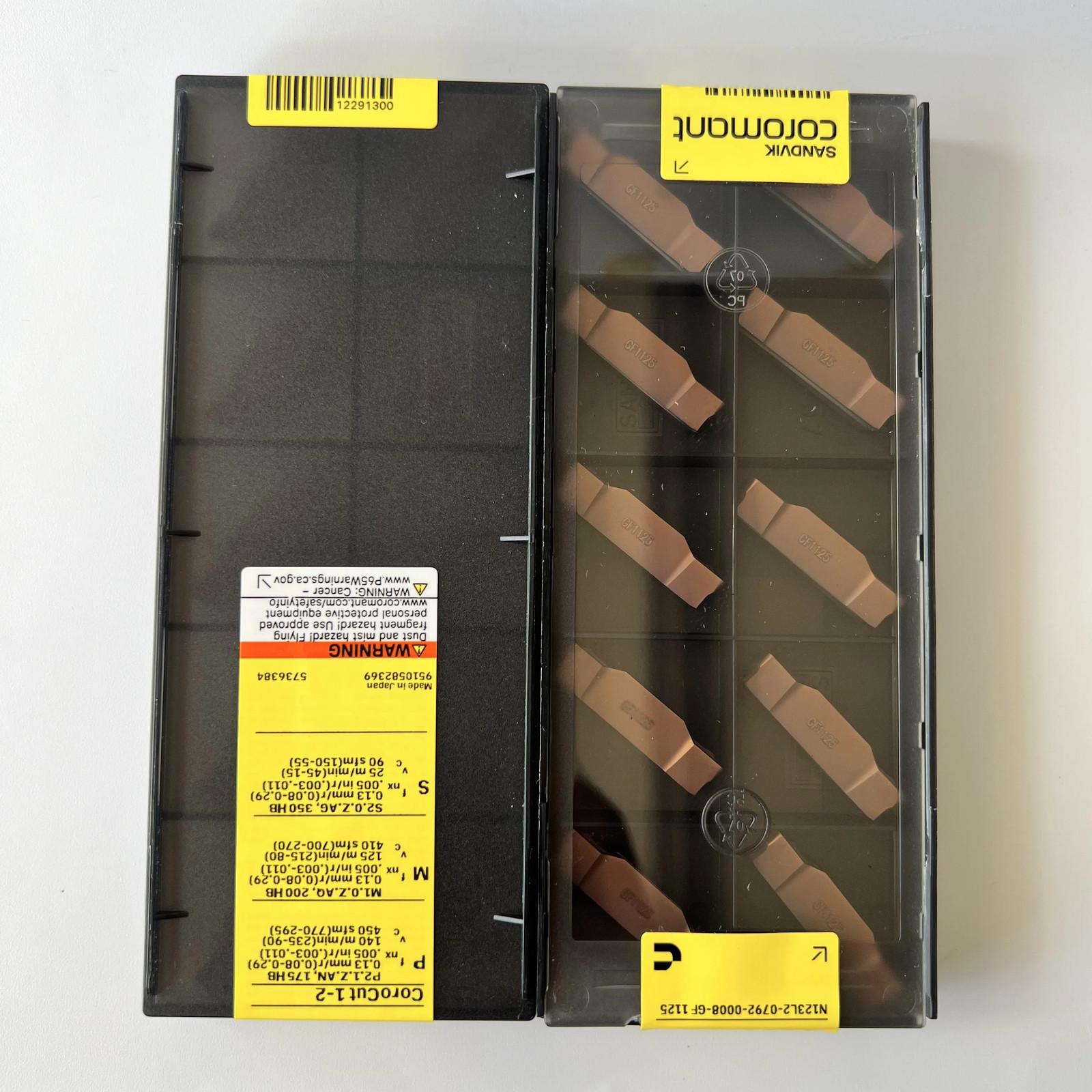 

SANDVIK / N123L2-0792-0008-GF 1125 / Industrial indexable Carbide Inserts 10 Pcs