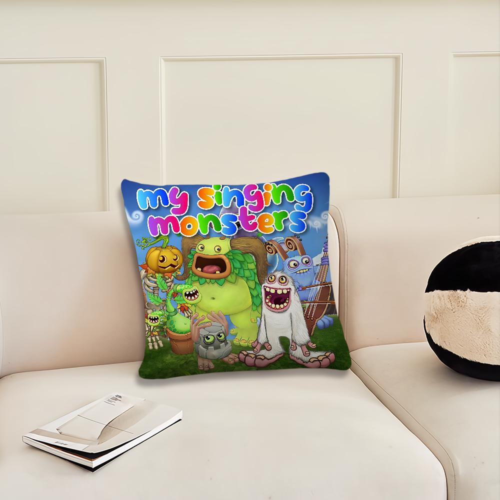 Game My Singing Monsters Cushion Cover Cushion Room Bedroom Headboard Sofa Living Backrest Nap Time Pillow Case