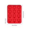 12-Cavity Silicone Cake Mold Heart-Shaped Non-Stick Baking Mold for Brownies Food-Grade Microwave Safe Cupcake Making Tool