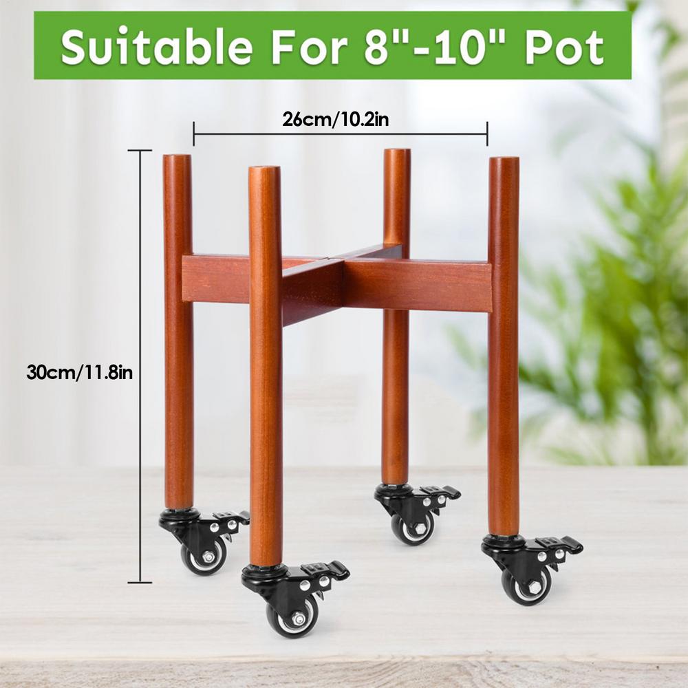 Plant Stand Indoor With Wheels Indoor Plant Stand Rollers Plant Stand On Wheels For Heavy Pots Plant Holder Pot Stand For Garden красный
