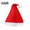 Christmas Santa Hats Soft Non-Woven Material Fluffy White Pom Pom For Xmas Parties Holiday Gatherings