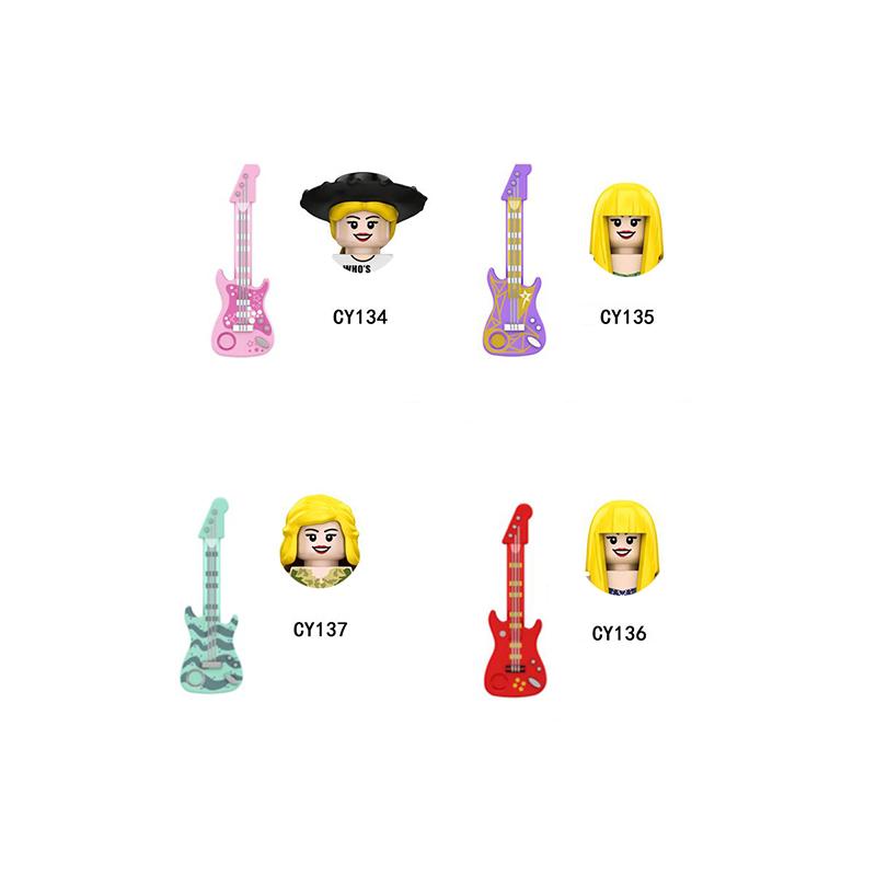 CY134 LG1015 WM989 Singer Building Blocks Jobs Assemble Bricks Cute Action Toy Figures Small Dolls Gifts For Children Kids