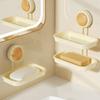 Self-draining Soap Bar Holder Wall Mounted Soap Box Suction Cup Soap Dish  for Bathroom Kitchen