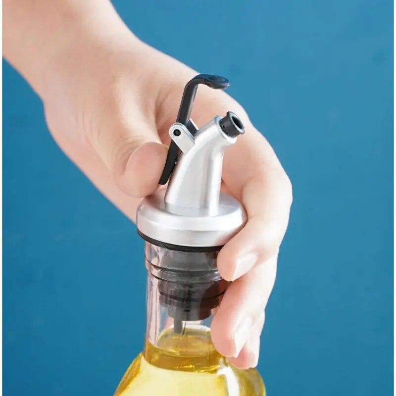2/3/5pcs Silver Household Kitchen Seasoning Bottles Soy Sauce Vinegar Bottles Mouth Stoppers No Oil Leakage No Oil Hanging Tools