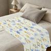 Thick Warm Flannel Blanket, Cartoon Stars & Moon Pattern, Soft Cozy for Home, Guest Room, Christmas & Halloween Use & Decor