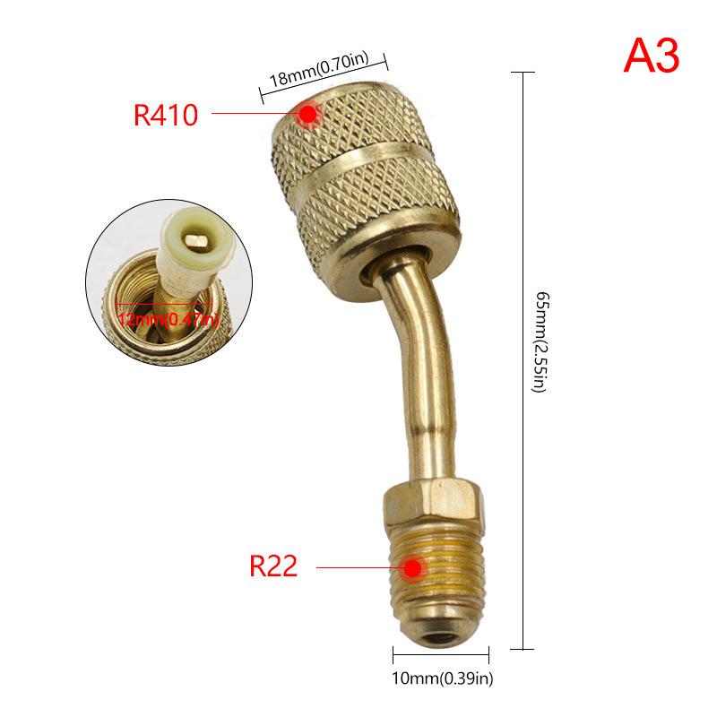 R22 vers R410 Tube de Fluorure pour Climatisation Tuyau Fréon Haute Pression Adaptateur Réfrigérateur Outil Tube d'Ajout de Liquide Accessoires