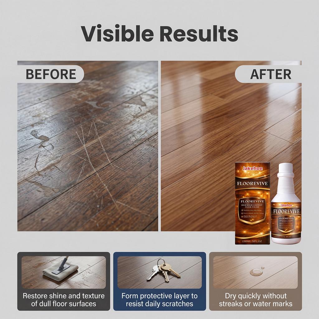 Jakehoe floor surface care products are suitable for a variety of materials, and can be used at home to brighten the floor surface 150ml