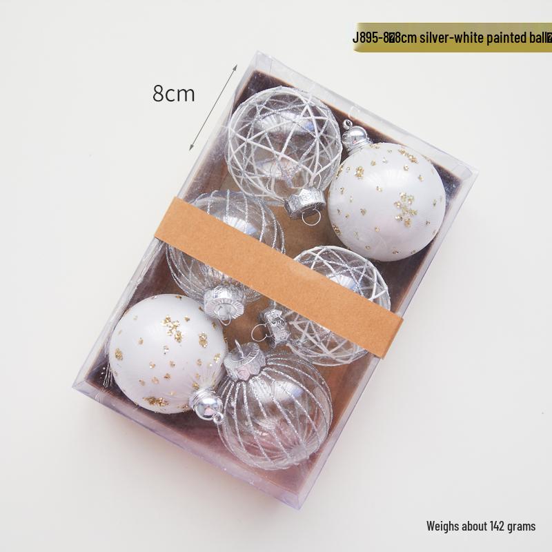 42pcs Electroplated Shiny Christmas Tree Baubles - Creative Hanging Ornaments for Festive Decoration