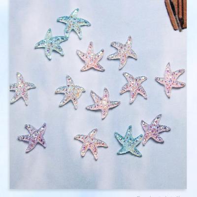 100 Stück Mini-Seestern-Harz-Figuren, Kunsthandwerk, Flatback-Cabochon, Ornament, Schmuckherstellung, Werkzeug, Haarschmuck, Zubehör für Mädchen