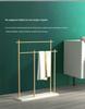 Elegant Marble Double-Layer Freestanding Towel Rack for Bathtub
