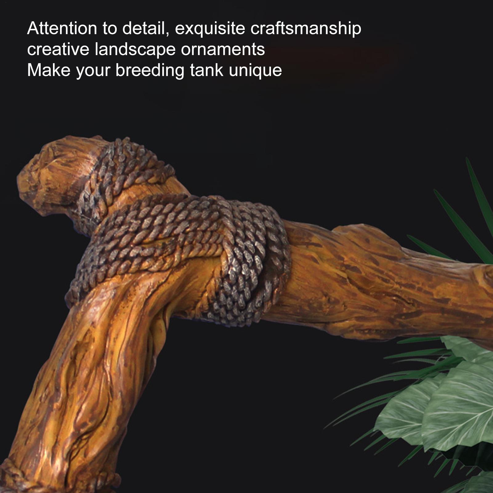 

Climbing Branches for Reptile Tank Terrarium Resin Branches for Chameleon Natural Texture Reptile Habitat Decoration for Snakes CN