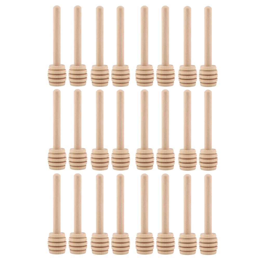 24 KS Dřevěná Lehká Naběračka na Med Míchací Tyčinka