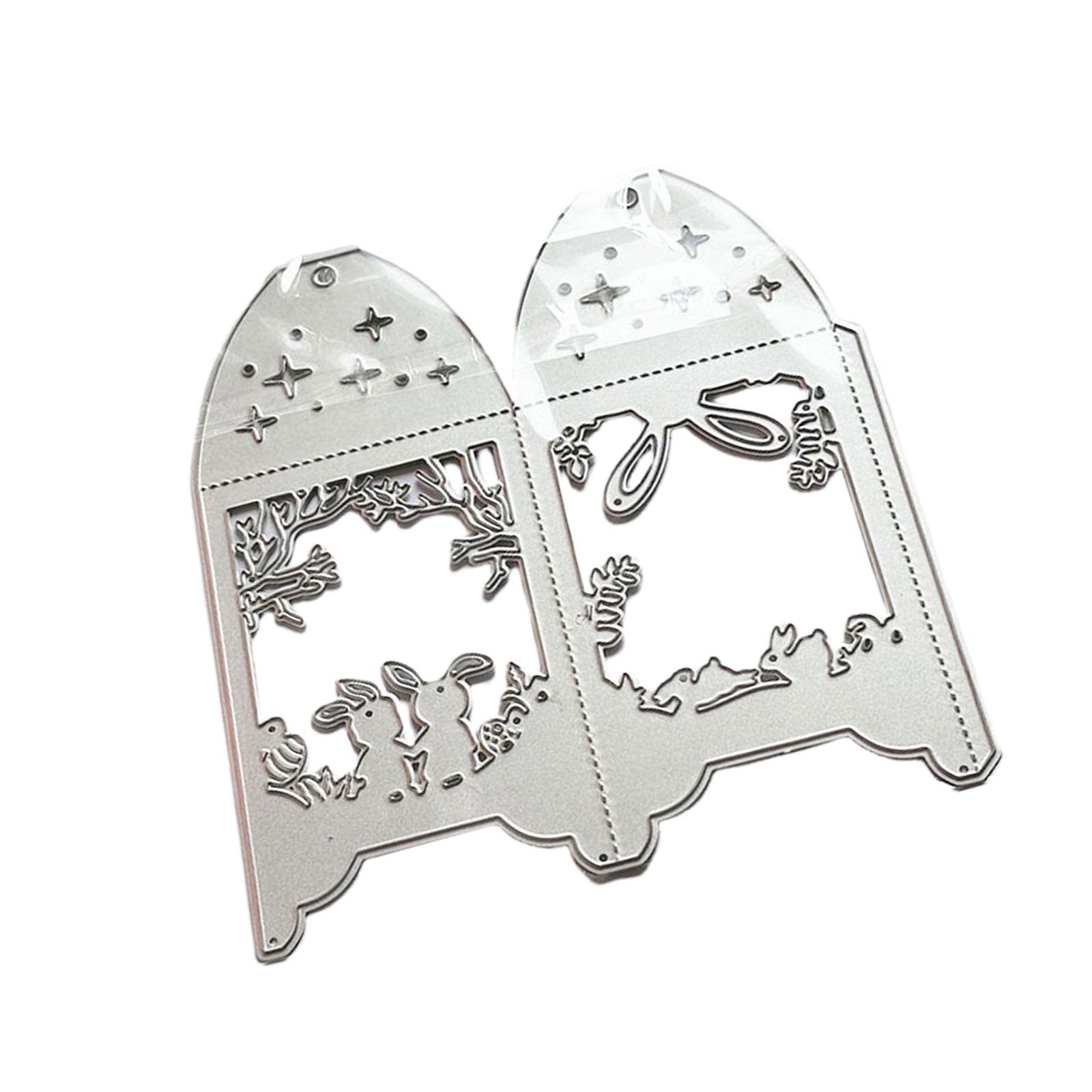 

Bunnies Lamp Shape Cutting Dies Carbon Steel Die Cut Templates for Card Making Scrapbooking Packaging Embellishment 1