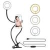 Universal Selfie Ring Light with Flexible Mobile Phone Holder Lazy Bracket Desk Lamp LED Light for Live Stream Office Kitchen