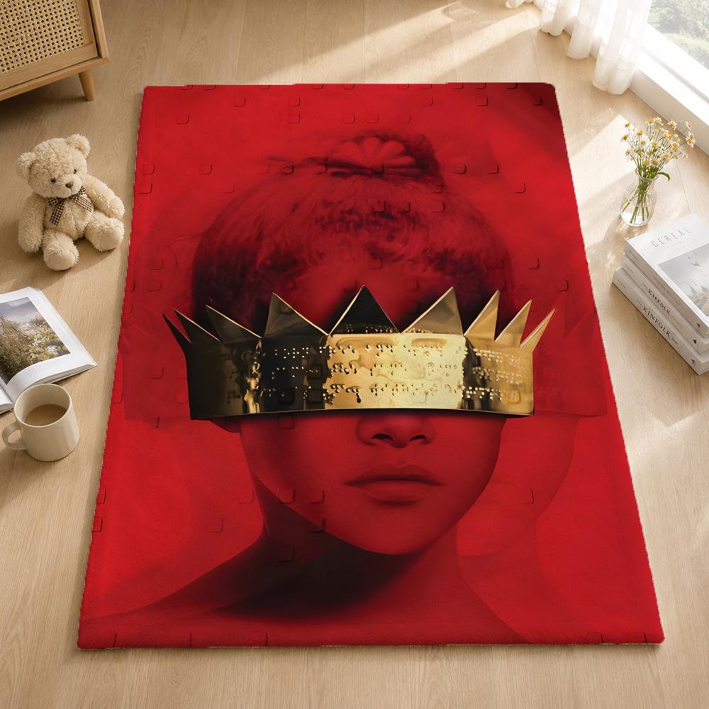Music R-Rihanna Throw Blankets Soft Warm Flannel Blanket Bedding for Bed Living Room Home Sofa