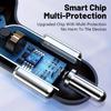 250W 5 Ports USB C Car Charger Fast Charging  Auto Phone Adapter in Car with Voltage Display For iPhone Samsung Huawei Xiaomi