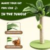 Sisal Rope Cat Scratching Post Wooden Track Ball Green Leaves Cat Tree Durable Design Hanging Balls Interactive Kitten Use